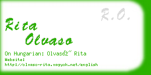 rita olvaso business card